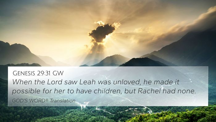 Genesis 29:31 GW Bible Verse Image