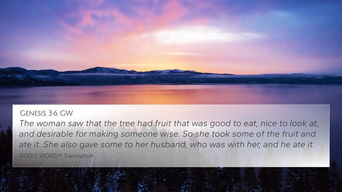 Genesis 3:6 GW Bible Verse Image
