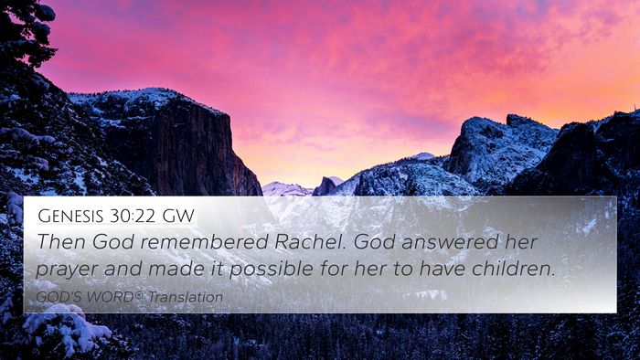 Genesis 30:22 GW Bible Verse Image