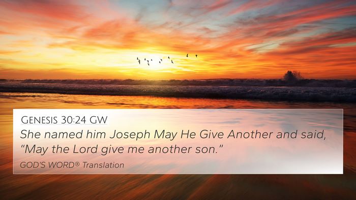 Genesis 30:24 GW Bible Verse Image