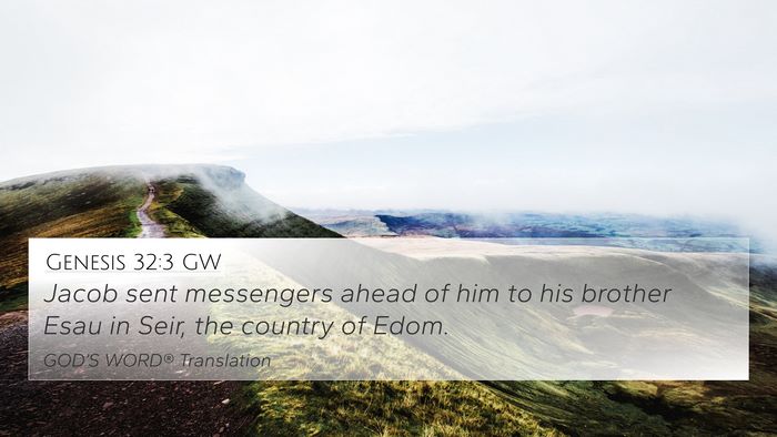 Genesis 32:3 GW Bible Verse Image