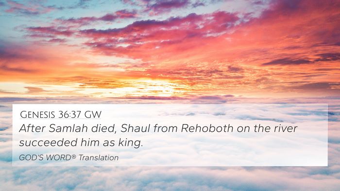 Genesis 36:37 GW Bible Verse Image