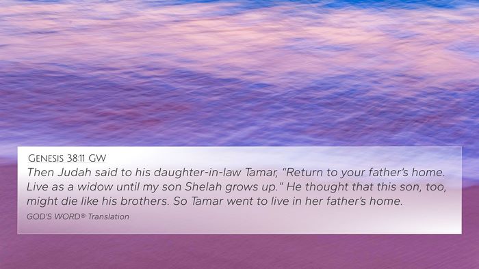 Genesis 38:11 GW Bible Verse Image