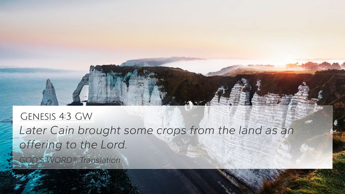 Genesis 4:3 GW Bible Verse Image