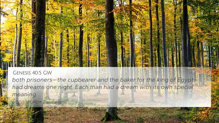 Genesis 40:5 GW Bible Verse Image