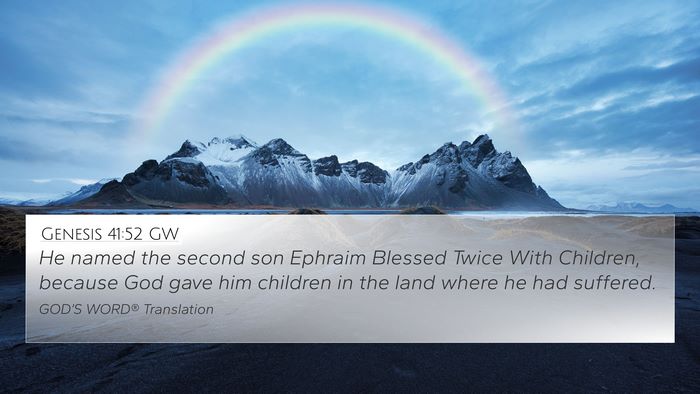 Genesis 41:52 GW Bible Verse Image