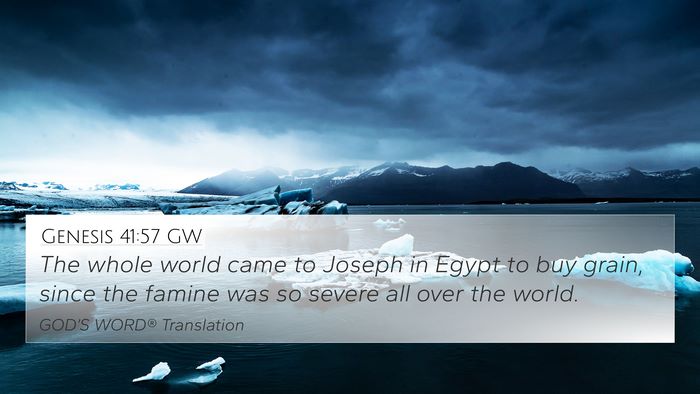 Genesis 41:57 GW Bible Verse Image