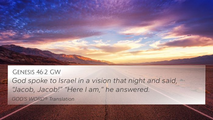 Genesis 46:2 GW Bible Verse Image