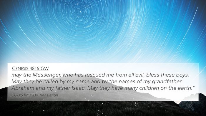 Genesis 48:16 GW Bible Verse Image