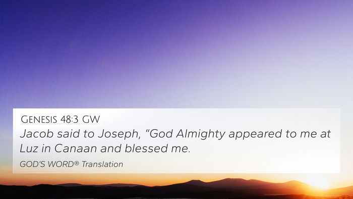 Genesis 48:3 GW Bible Verse Image