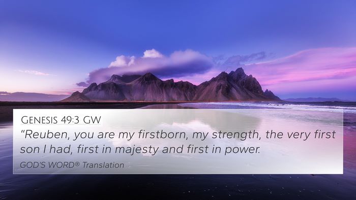Genesis 49:3 GW Bible Verse Image