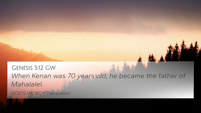 Genesis 5:12 GW Bible Verse Image