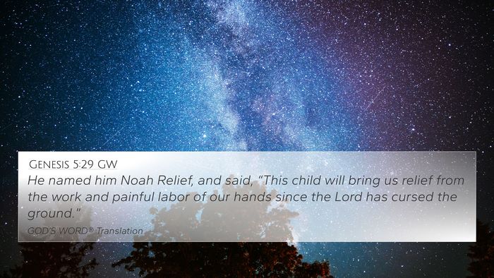 Genesis 5:29 GW Bible Verse Image