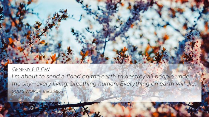 Genesis 6:17 GW Bible Verse Image