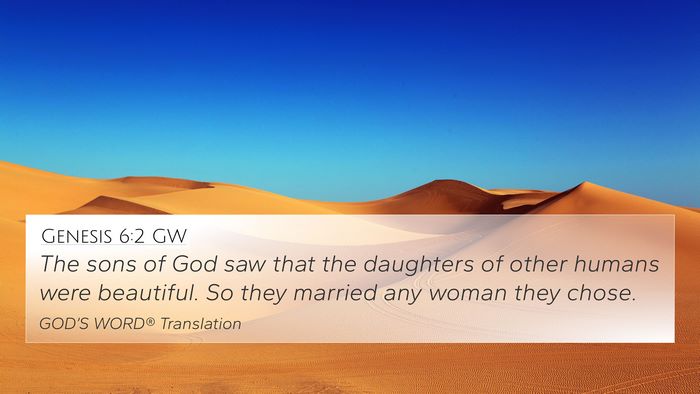 Genesis 6:2 GW Bible Verse Image
