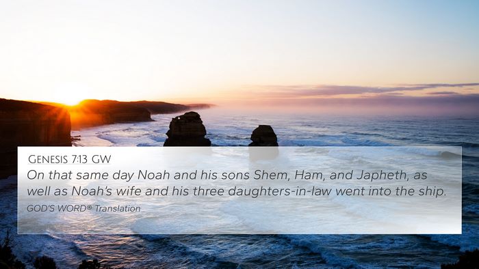 Genesis 7:13 GW Bible Verse Image