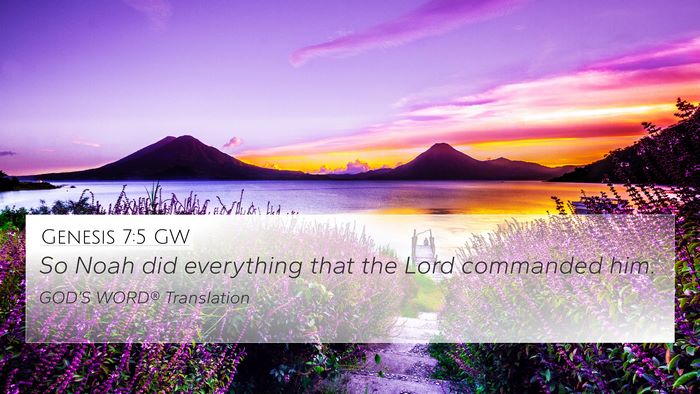 Genesis 7:5 GW 4K Wallpaper - So Noah did everything that the Lord commanded - 4K Wallpaper Bible Verse