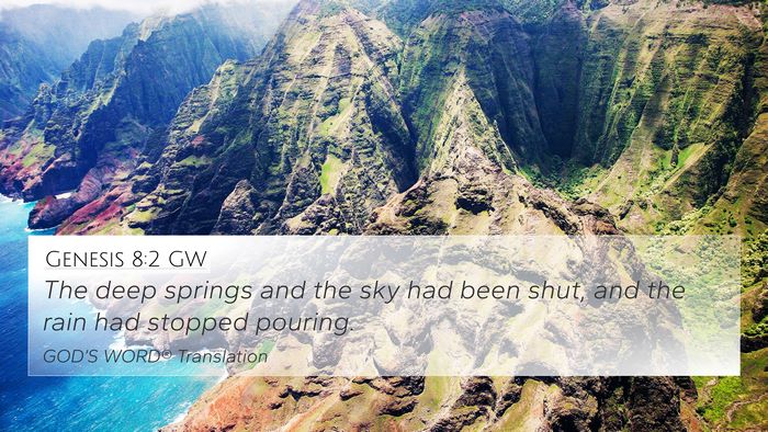 Genesis 8:2 GW Bible Verse Image