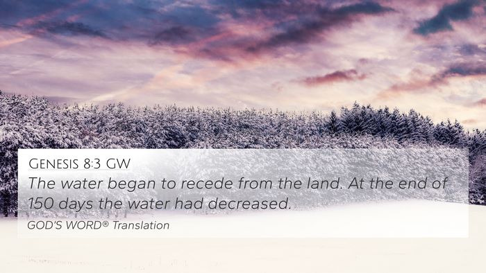 Genesis 8:3 GW Bible Verse Image