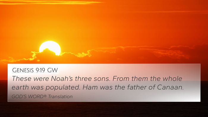 Genesis 9:19 GW Bible Verse Image