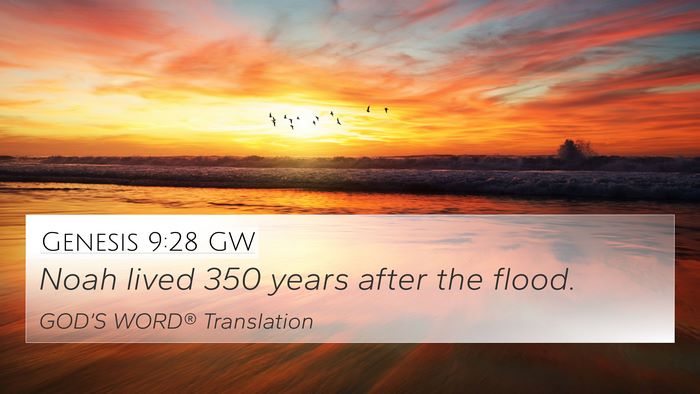 Genesis 9:28 GW 4K Wallpaper - Noah lived 350 years after the - 4K Wallpaper Bible Verse