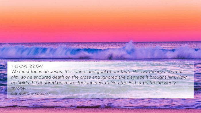 Hebrews 12:2 GW Bible Verse Image
