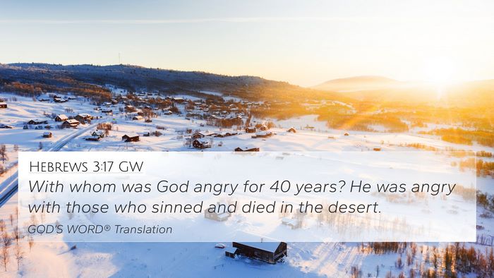 Hebrews 3:17 GW Bible Verse Image