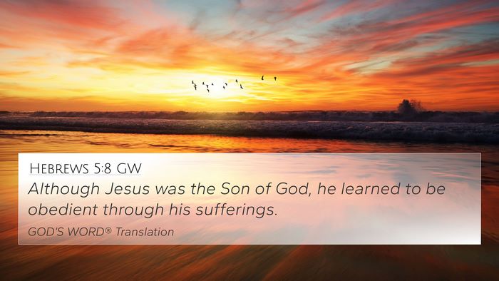 Hebrews 5:8 GW Bible Verse Image