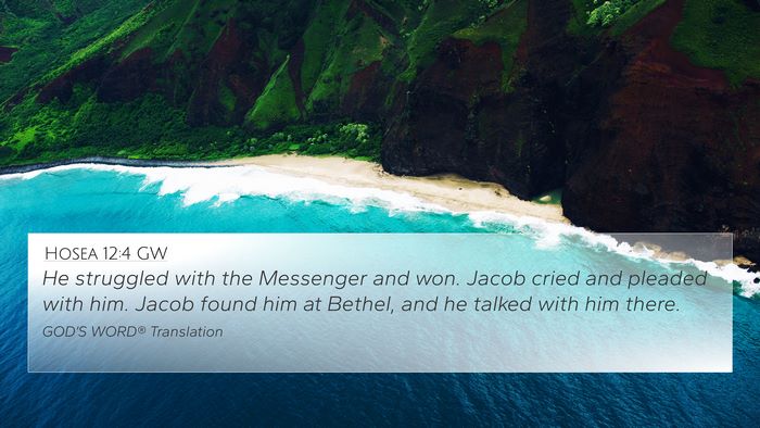 Hosea 12:4 GW Bible Verse Image