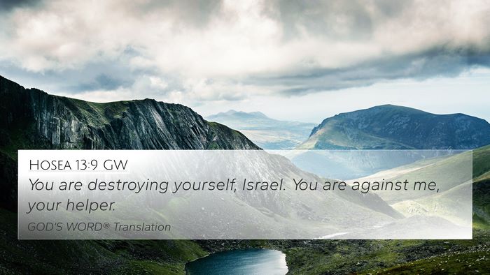 Hosea 13:9 GW Bible Verse Image
