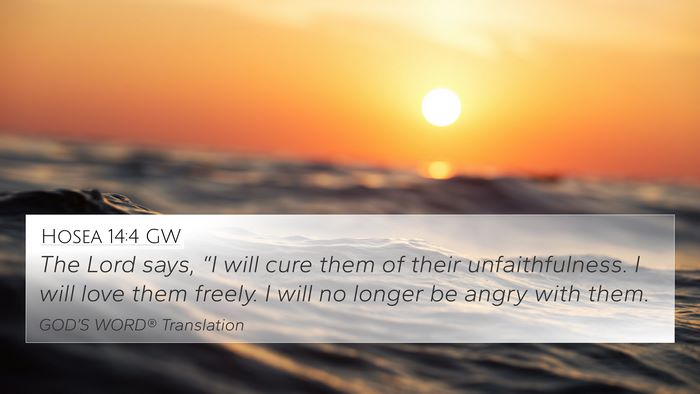 Hosea 14:4 GW Bible Verse Image