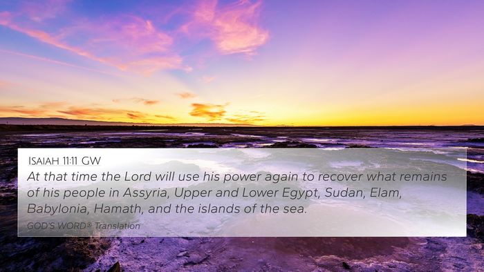 Isaiah 11:11 GW Bible Verse Image