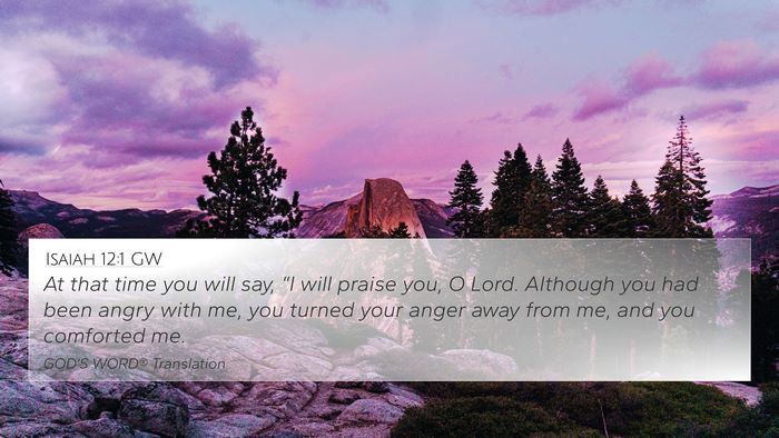 Isaiah 12:1 GW Bible Verse Image