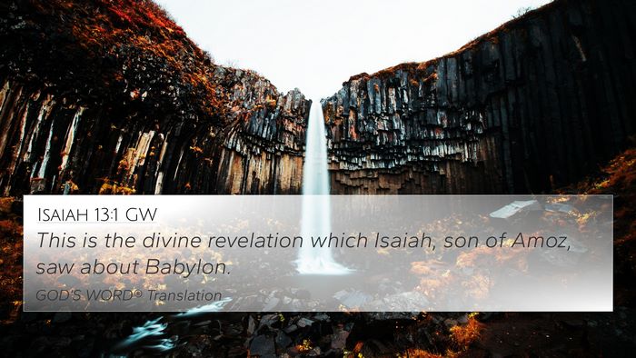 Isaiah 13:1 GW Bible Verse Image