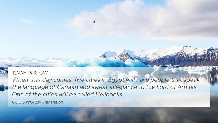 Isaiah 19:18 GW Bible Verse Image