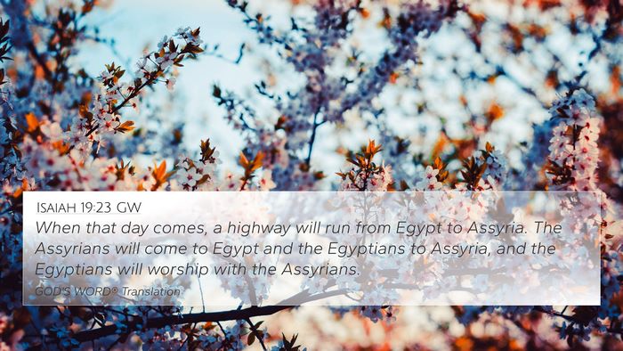 Isaiah 19:23 GW Bible Verse Image