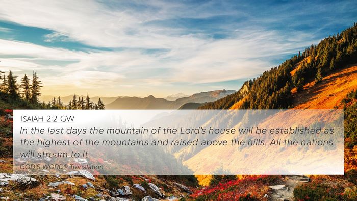 Isaiah 2:2 GW Bible Verse Image