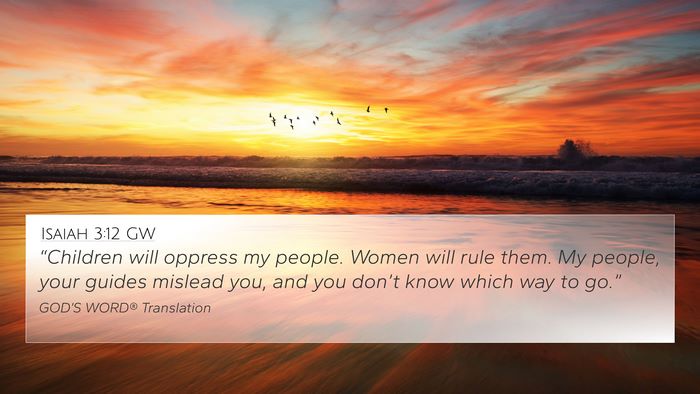 Isaiah 3:12 GW Bible Verse Image