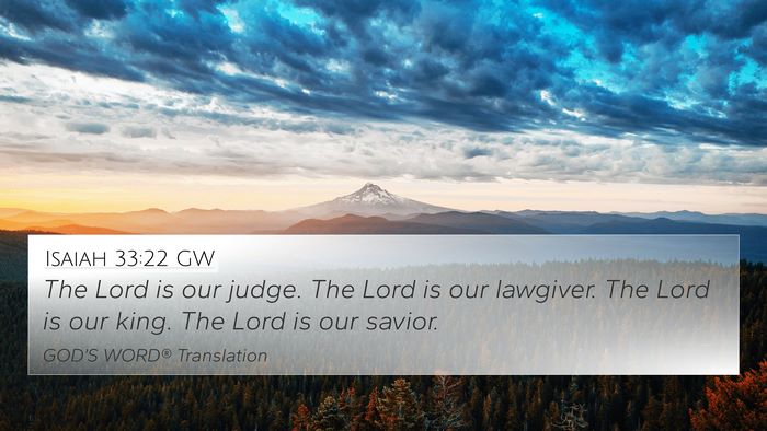 Isaiah 33:22 GW Bible Verse Image