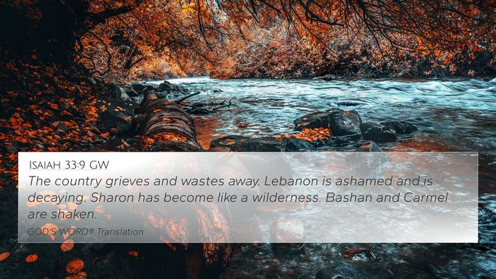 Isaiah 33:9 GW Bible Verse Image