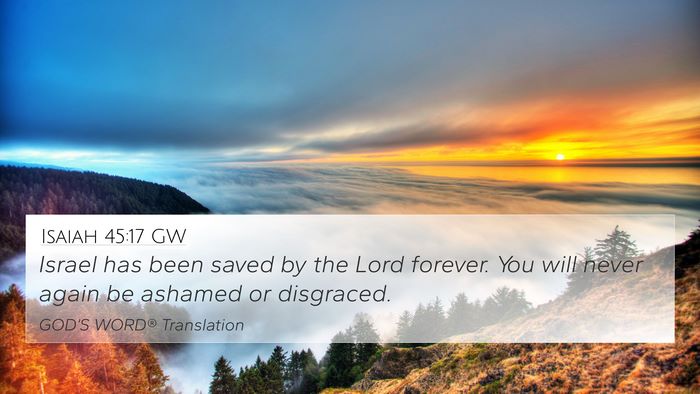 Isaiah 45:17 GW Bible Verse Image