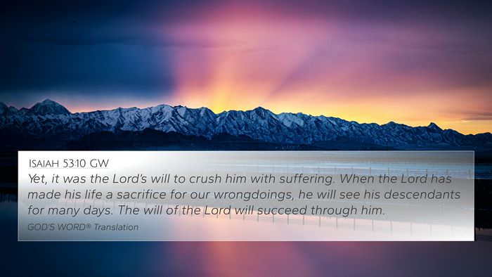 Isaiah 53:10 GW Bible Verse Image