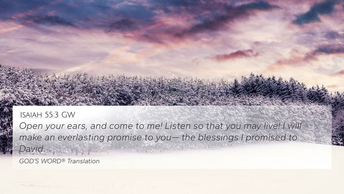 Isaiah 55:3 GW Bible Verse Image