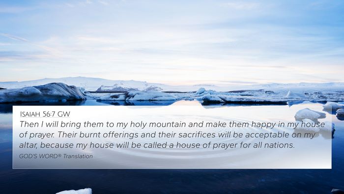 Isaiah 56:7 GW Bible Verse Image