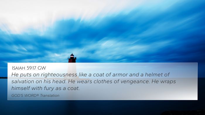 Isaiah 59:17 GW Bible Verse Image