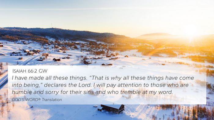 Isaiah 66:2 GW Bible Verse Image