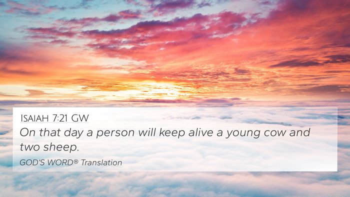 Isaiah 7:21 GW Bible Verse Image