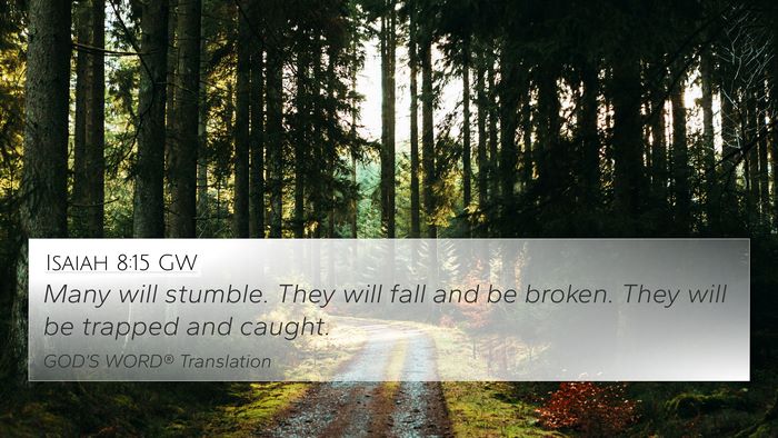 Isaiah 8:15 GW Bible Verse Image