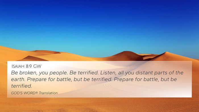 Isaiah 8:9 GW Bible Verse Image