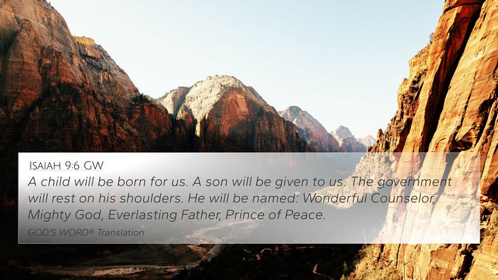Isaiah 9:6 GW Bible Verse Image